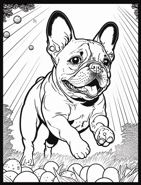 Coloring pages of dogs french bulldog ...