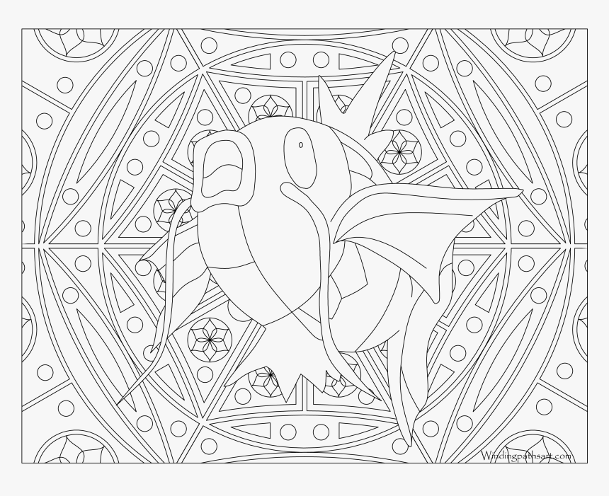 129 Magikarp Pokemon Coloring Page - Pokemon Coloring Pages For Adults, HD  Png Download , Transparent Png Image - PNGitem