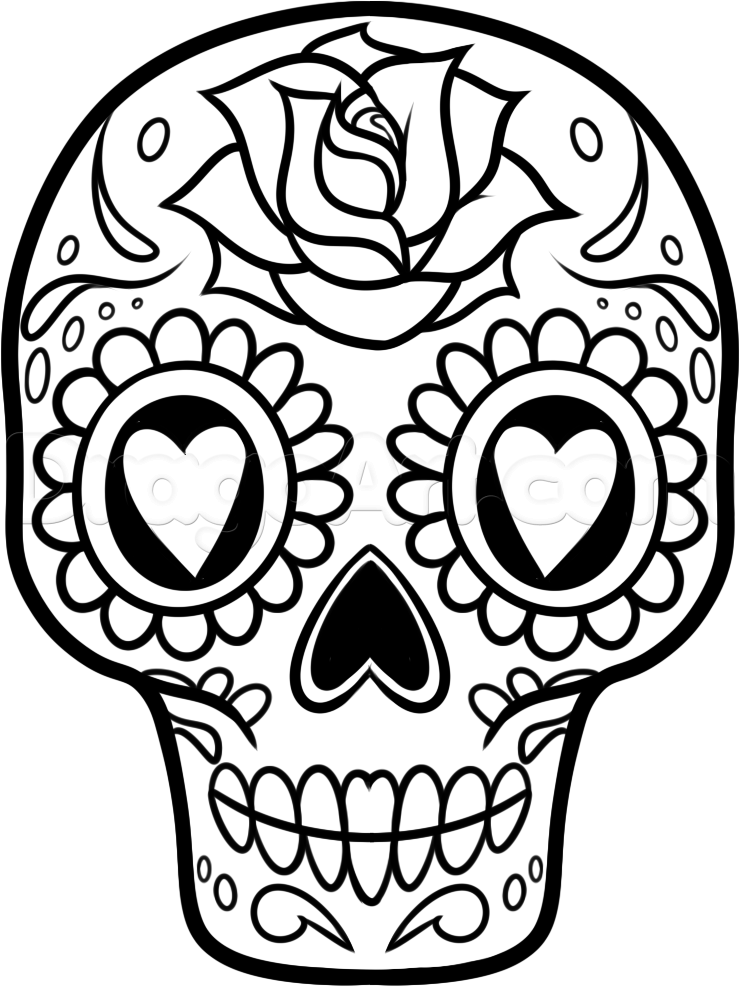 How to Draw a Sugar Skull Easy, Step by Step, Skulls, Pop Culture ...