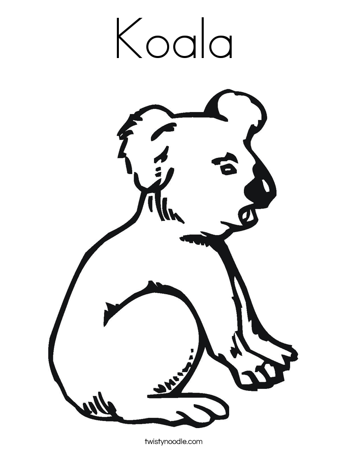 Koala Bear Coloring Pages - Twisty Noodle