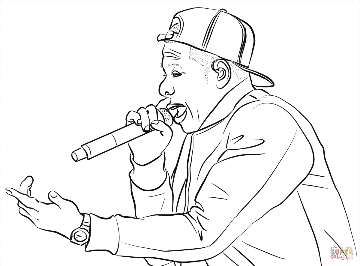 Jay Z coloring page | Free Printable Coloring Pages