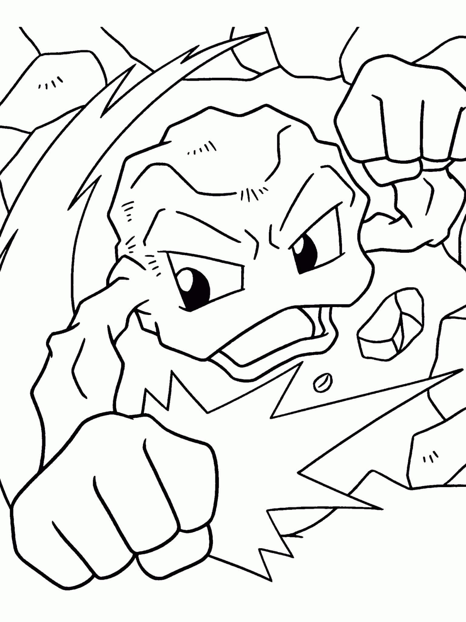 Geodude 6 Coloring Page - Free Printable Coloring Pages for Kids