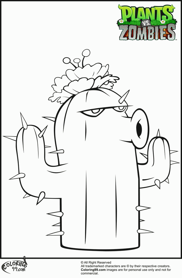 plants-vs-zombies-cactus-coloring-pages.jpg (980Ã1500) | dibujos ...