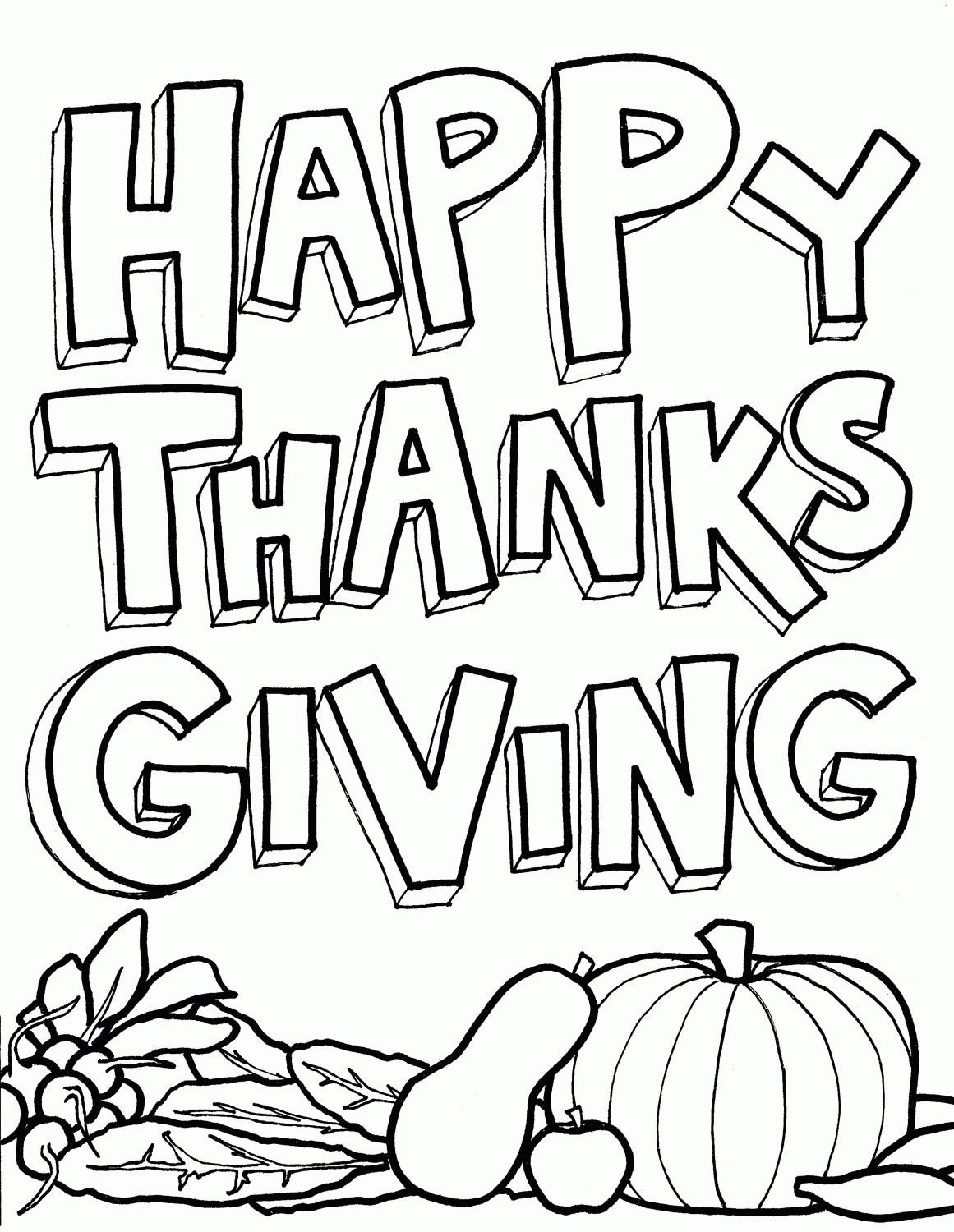 Coloring Page Thanksgiving - Coloring Page