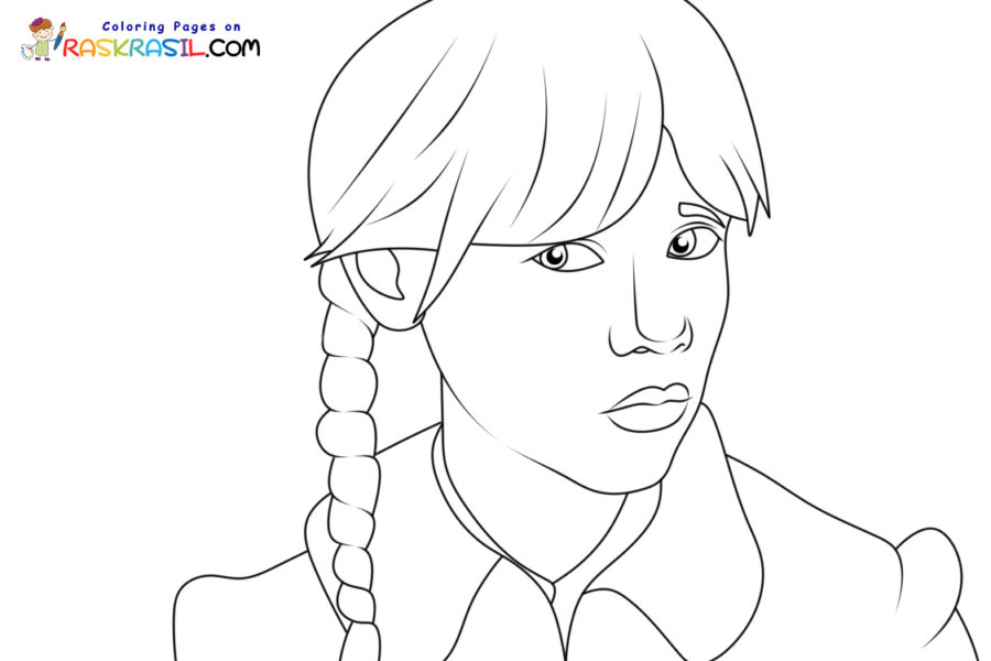 Wednesday Addams Coloring Pages