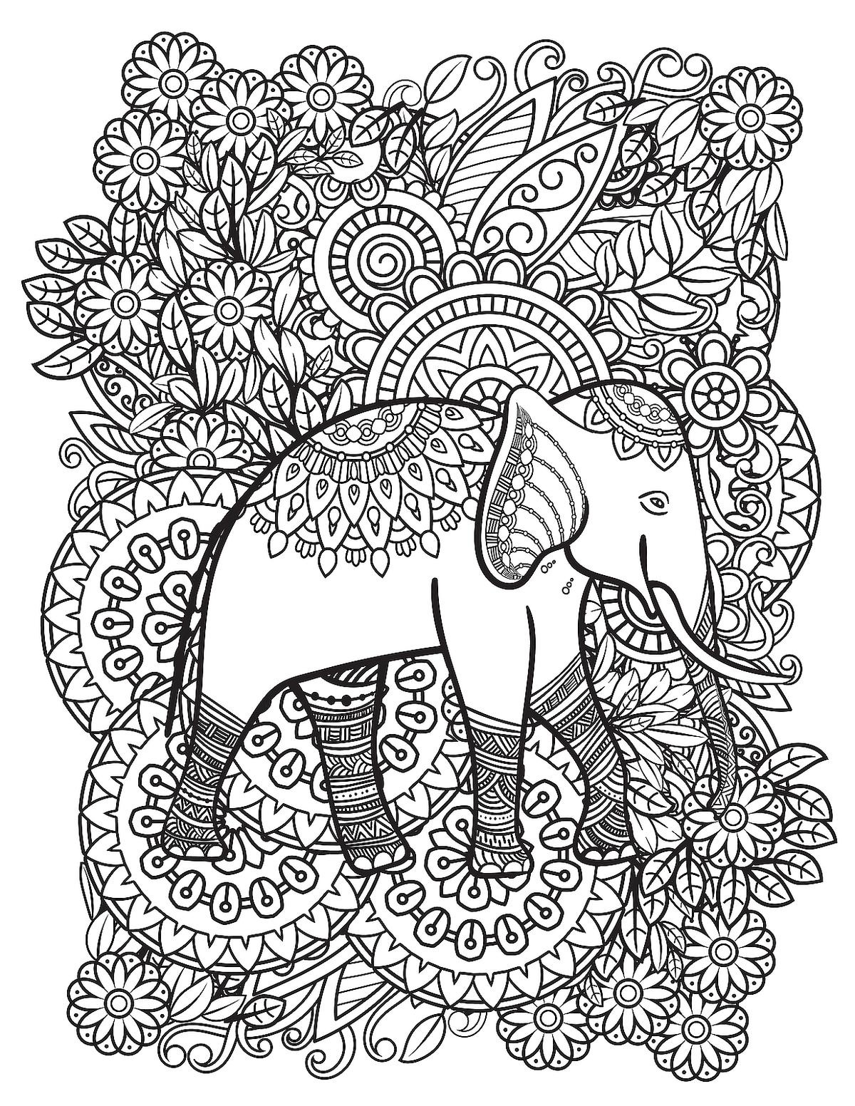 Elephant Coloring Pages: 12 Free & Fun Printable Elephant Coloring Pages  for Kids & Adults | Printables | 30Seconds Mom
