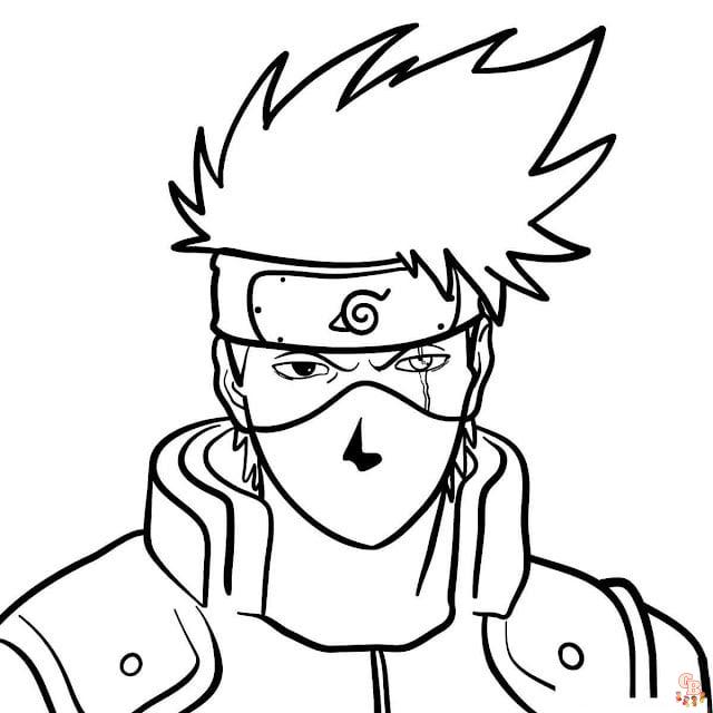 Color Your World with Kakashi Coloring Pages - Free Printable Sheets