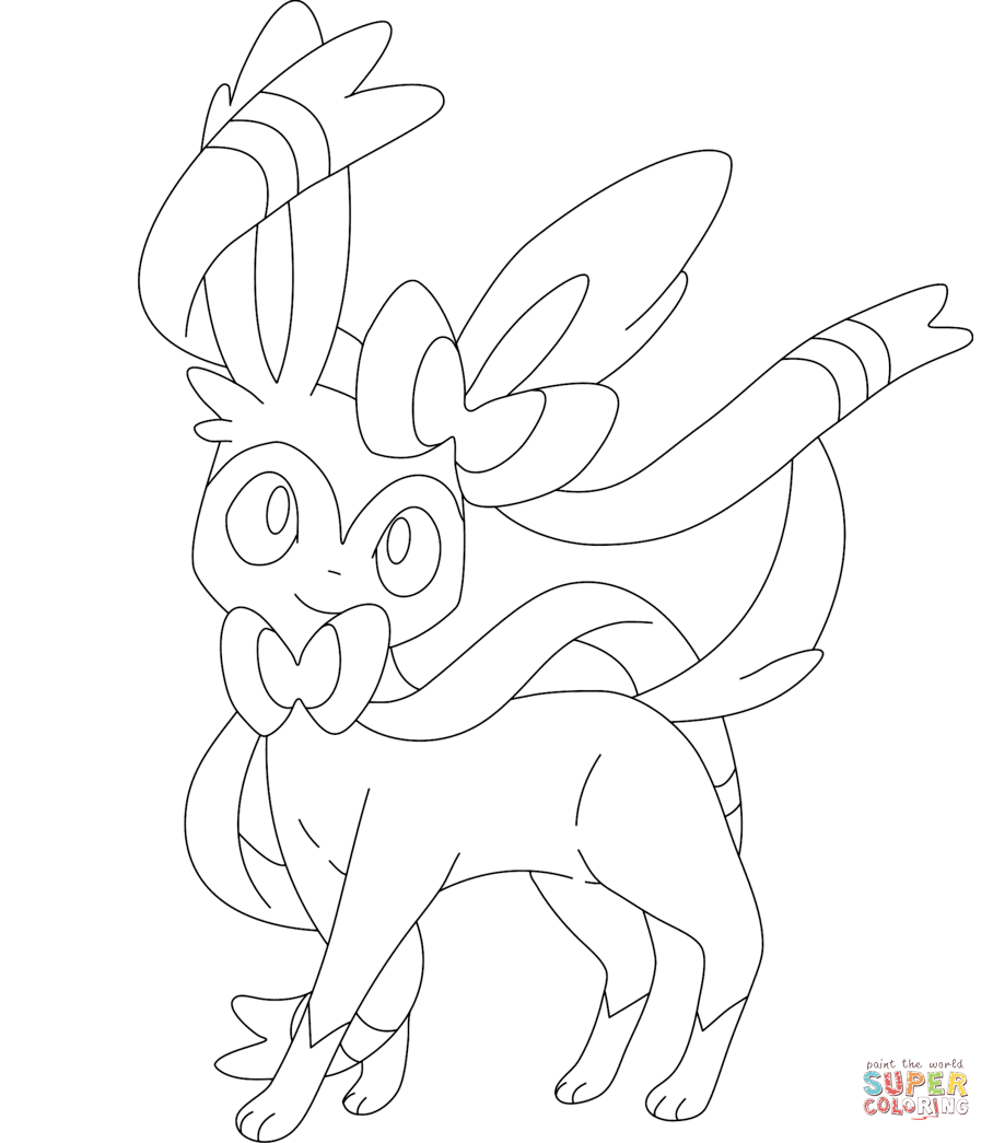 Sylveon coloring page | Free Printable Coloring Pages