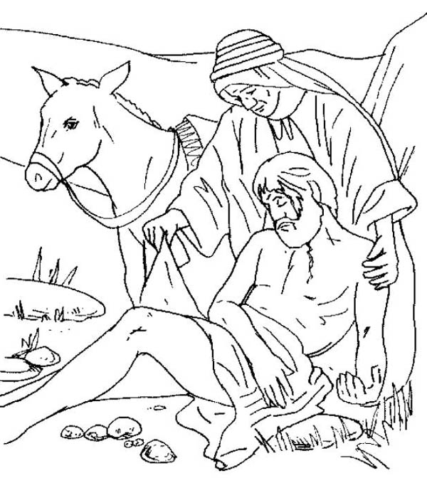 Good Samaritan Coloring Page