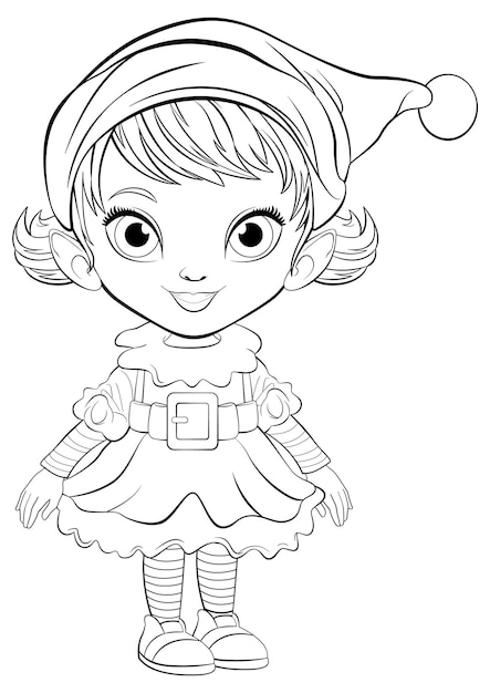 Christmas Elf Coloring Pages Images ...