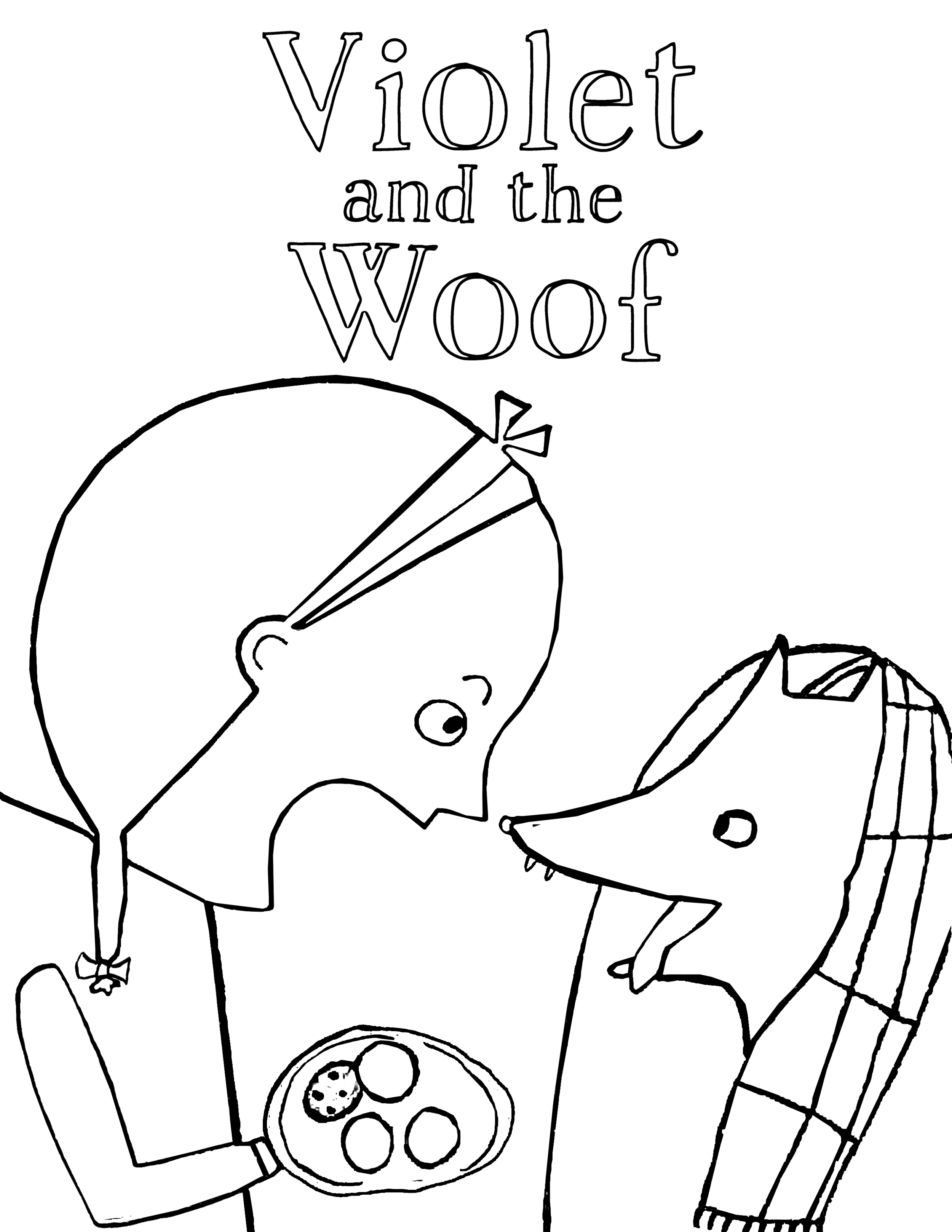 Free Printable Coloring Pages for Violet and the Woof! — Rebecca Grabill