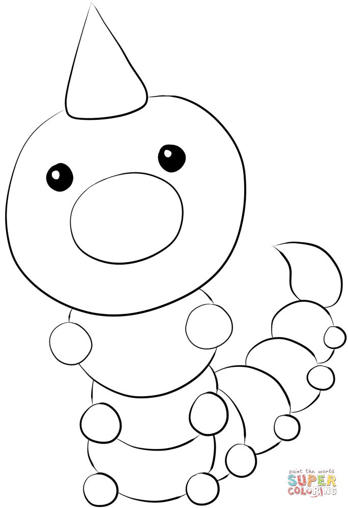 Weedle coloring page | Free Printable Coloring Pages