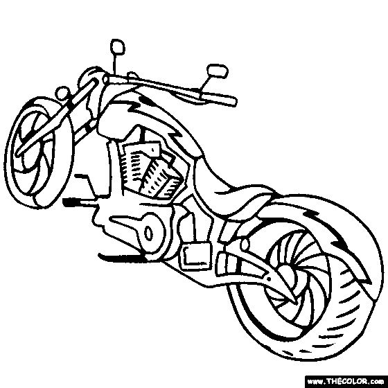 Chopper Motorcycle Coloring Page | Bad Boy Chopper | Coloring pages, Chibi coloring  pages, Free coloring pictures