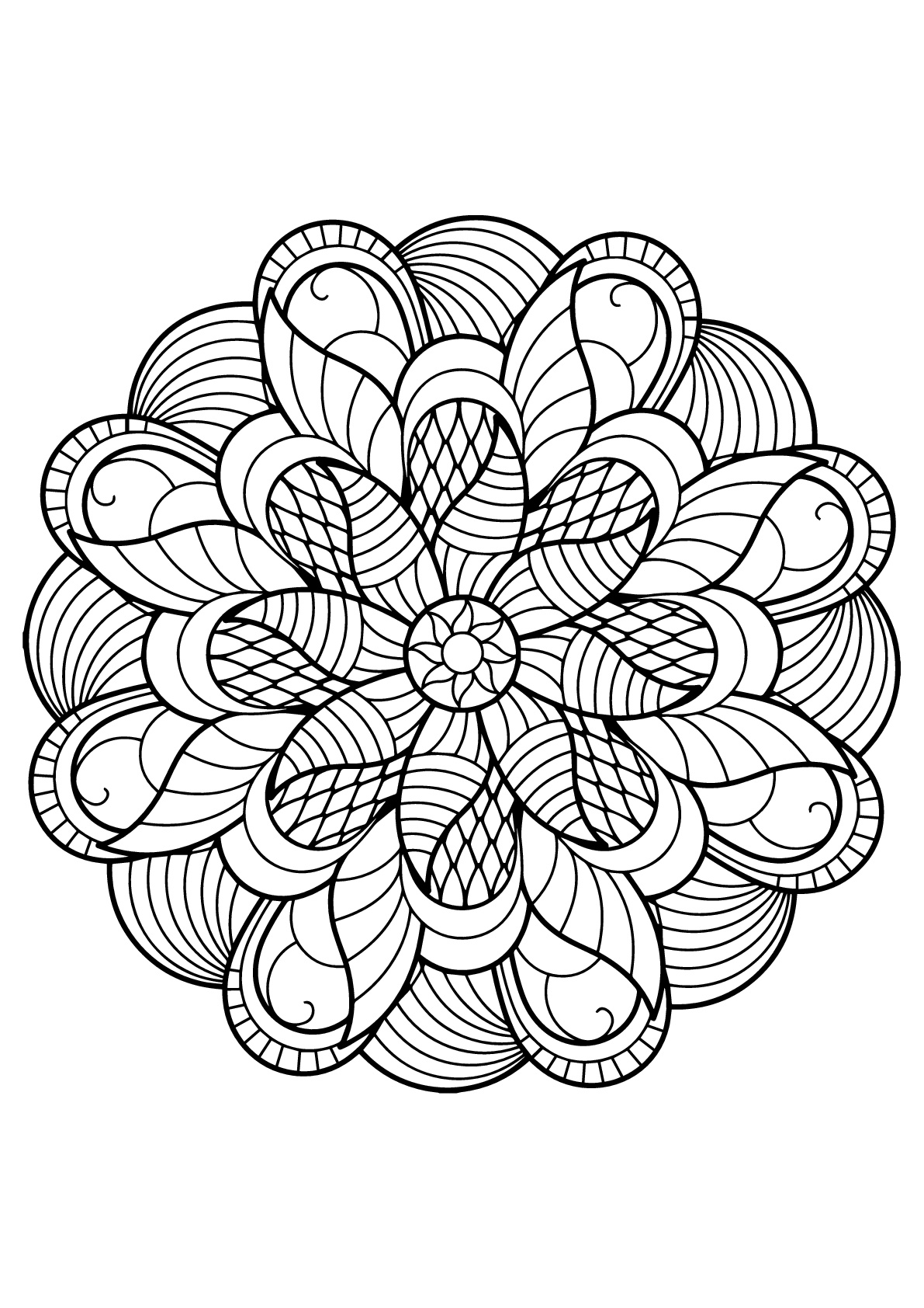 Mandala from free coloring books for adults 6 - Mandalas Adult Coloring  Pages