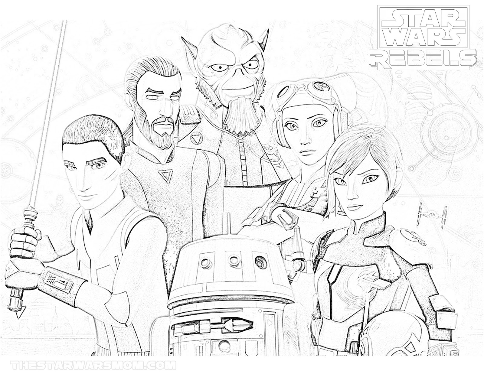 Star Wars Rebels Season 4 Coloring Page - The Star Wars Mom – Parties,  Recipes, Crafts, and Printables