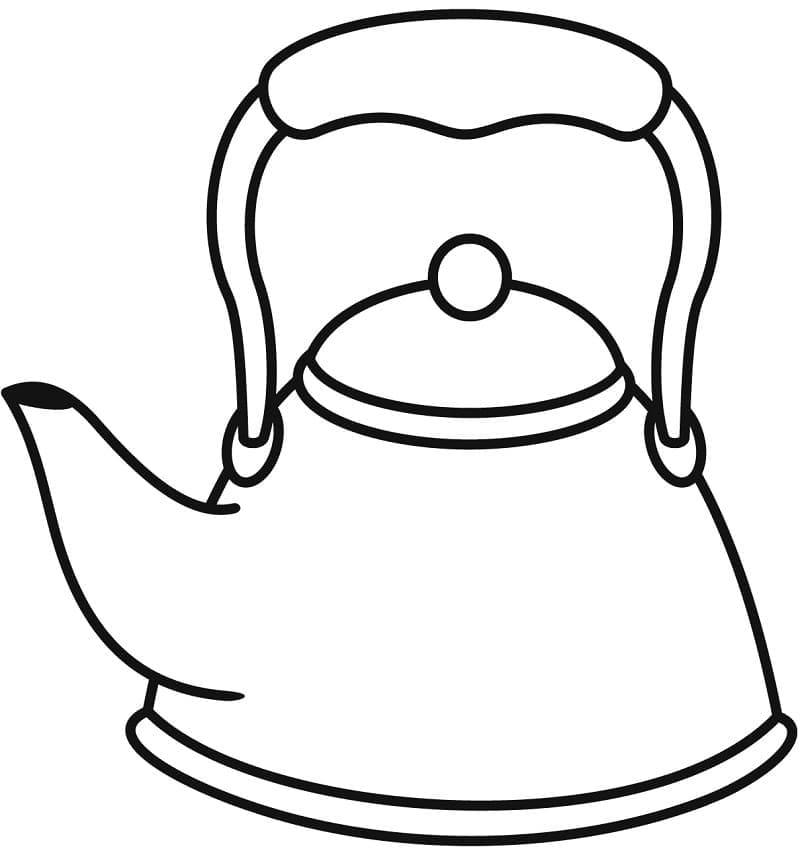 A Teapot Coloring Page - Free Printable Coloring Pages for Kids