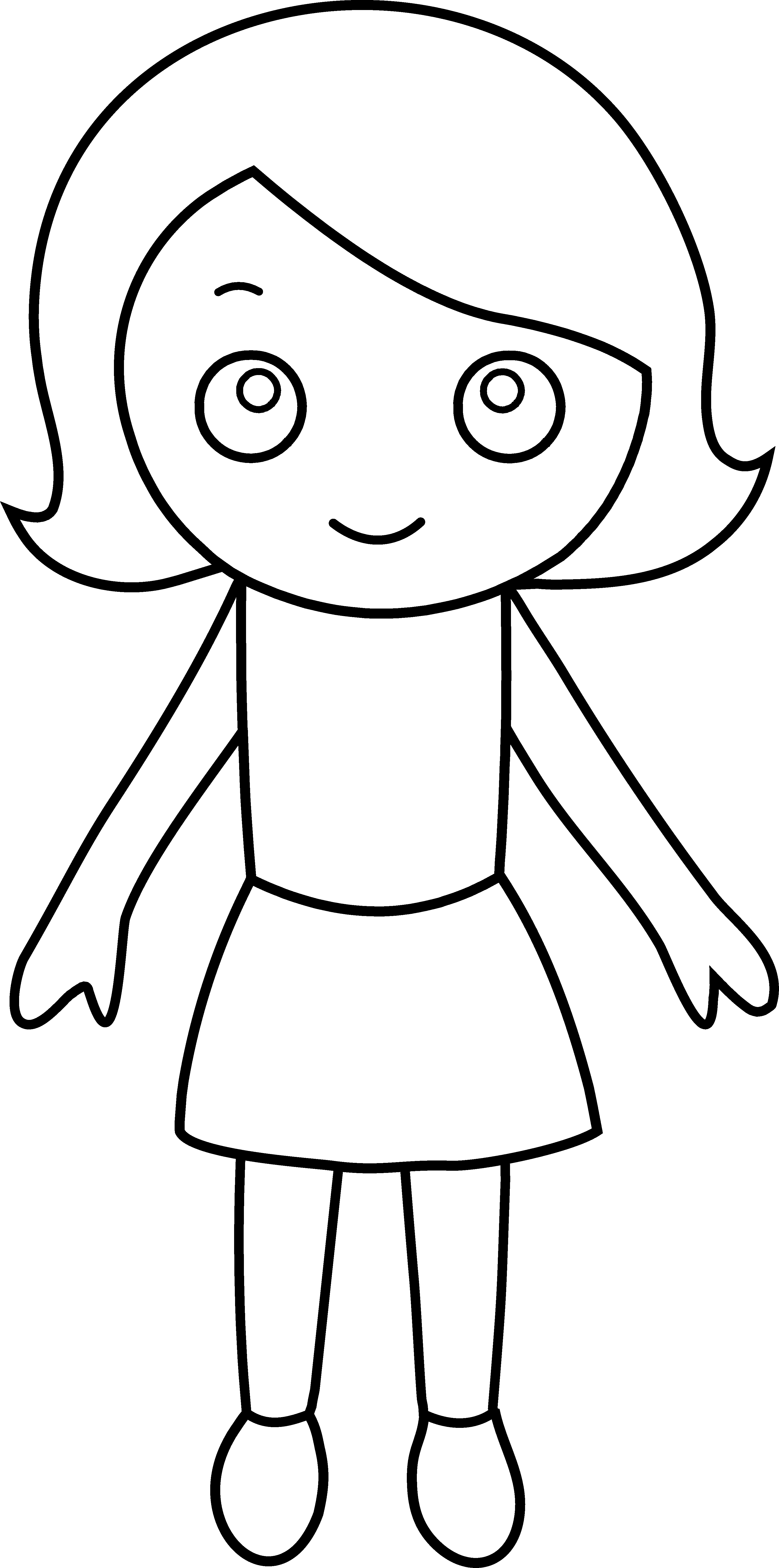 9 Pics of Little Girl Cartoon Coloring Page - Little Girl Drawing ...