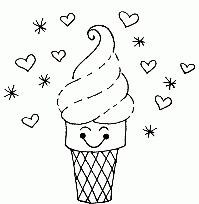 Ice Cream Coloring Pages To Print - High Quality Coloring Pages