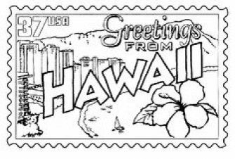 Hawaiian Coloring - Coloring Pages for Kids and for Adults