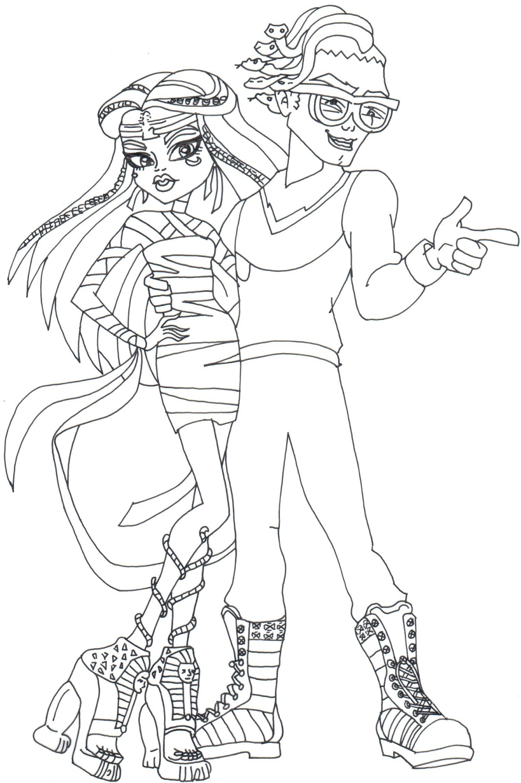 Free Printable Monster High Coloring Pages: Boo York Cleo and ...