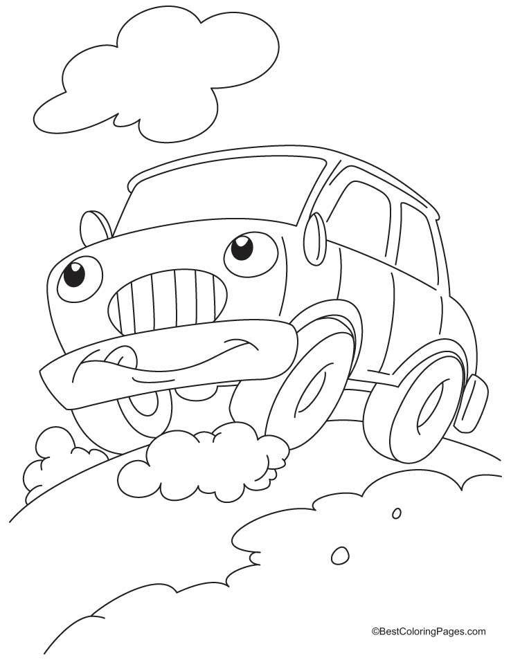 Funny car coloring pages | Download Free Funny car coloring pages ...