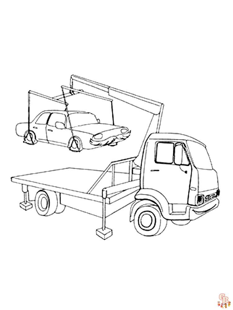 Tow Truck Coloring Pages Free Printable and Easy - GBcoloring