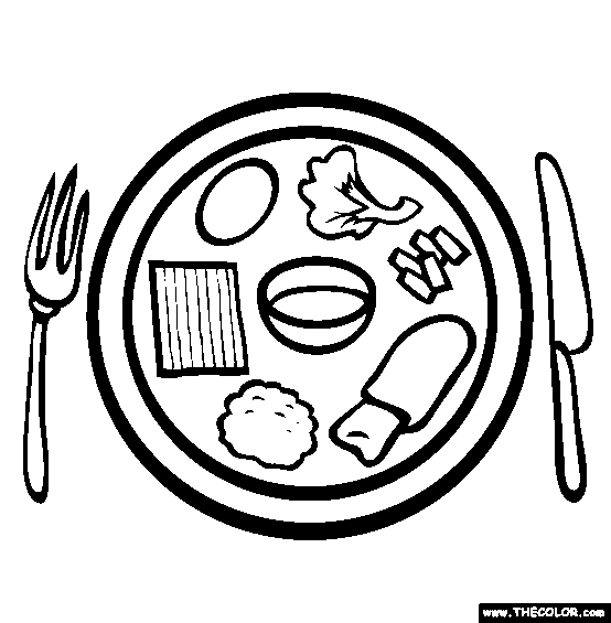 Passover Meal Coloring Page | Free ...