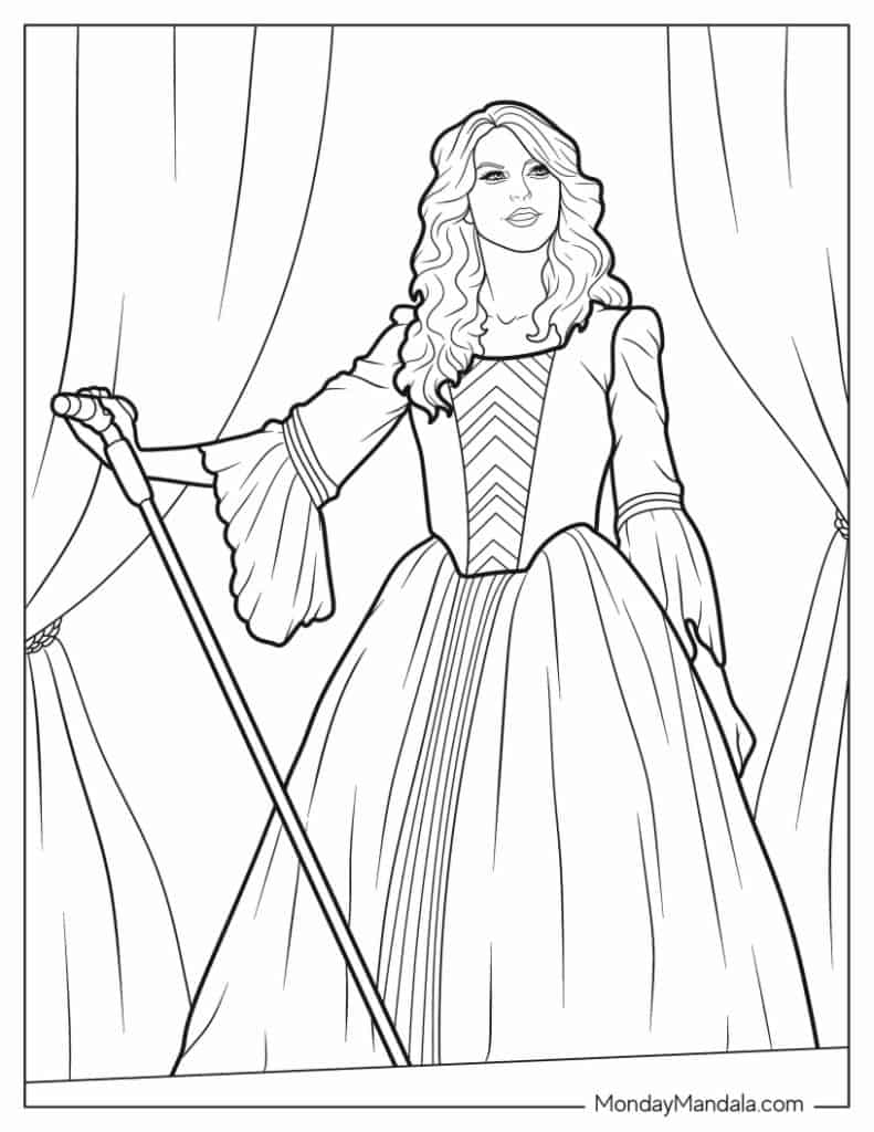 20 Taylor Swift Coloring Pages (Free PDF Printables)
