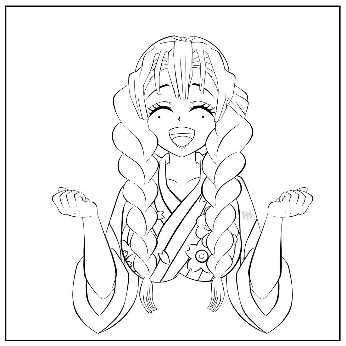 Mitsuri Coloring Page – Meztermind