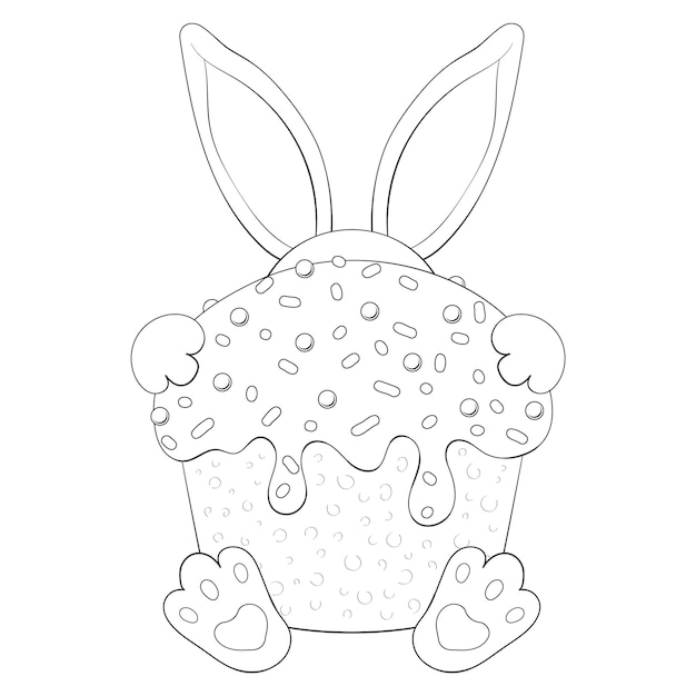 Vector | Cute bunny with easter cake ...