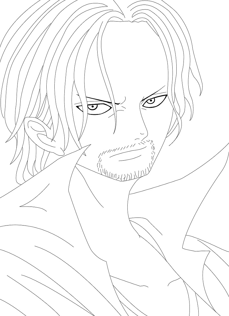 One Piece Shanks 4 Coloring Page ...