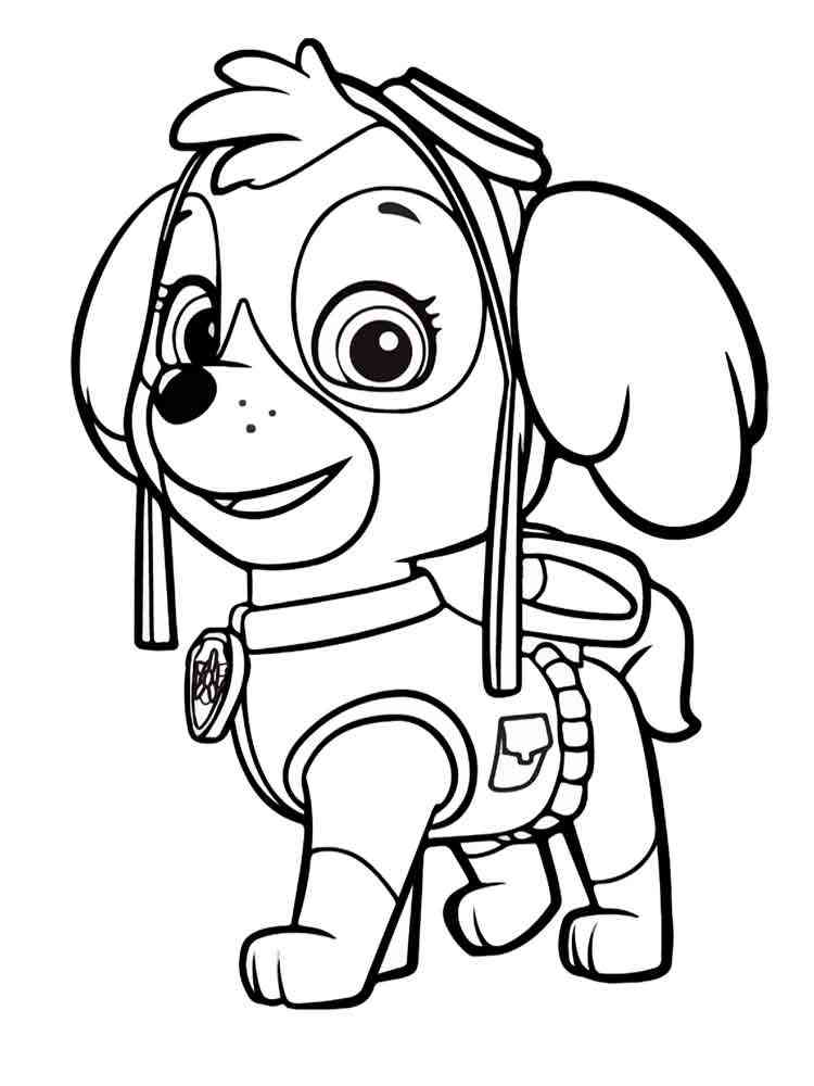 Skye Paw Patrol coloring pages. Download and print Skye Paw Patrol coloring  pages