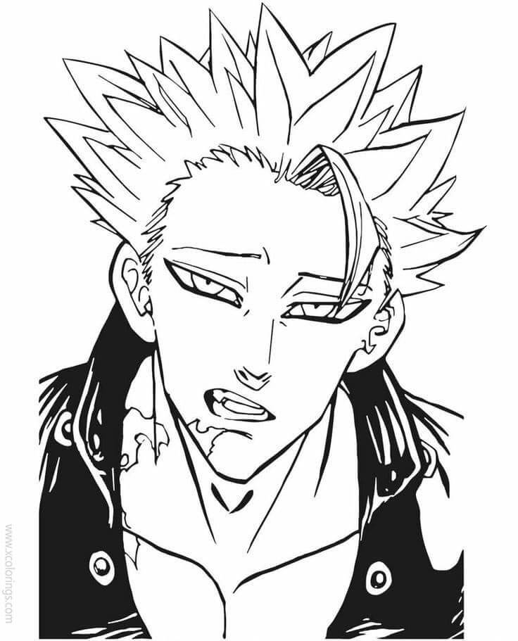 awesome ban Coloring Page - Anime Coloring Pages