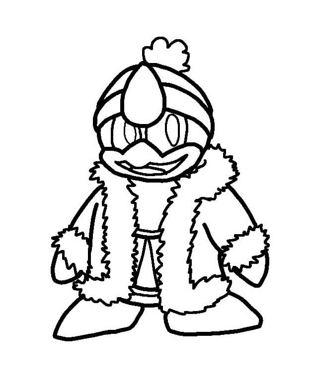 Happy King Dedede Coloring Page - Free Printable Coloring Pages for Kids