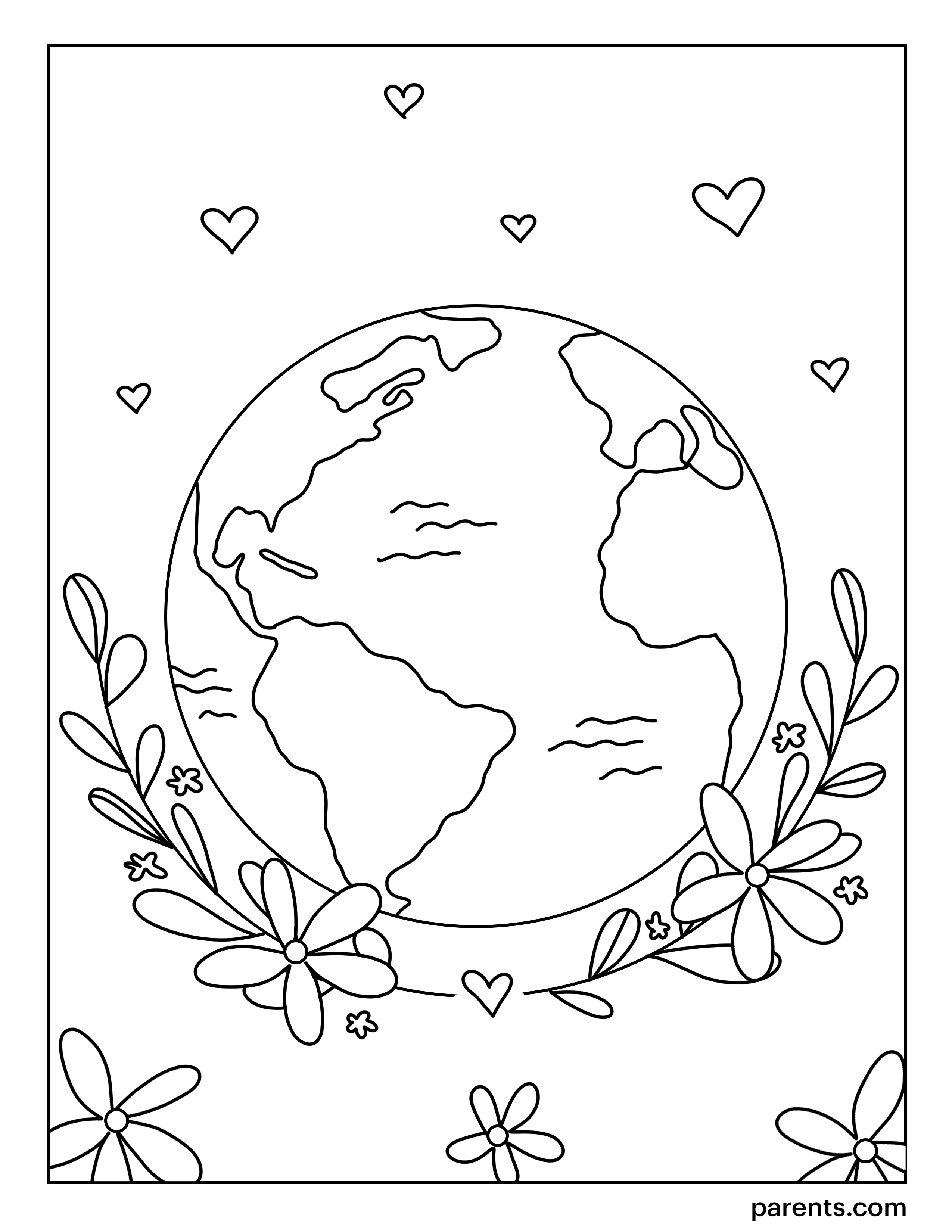 10 Free Earth Day Coloring Pages for Kids | Parents