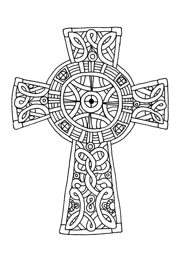 Celtic Cross Coloring Pages Page 1