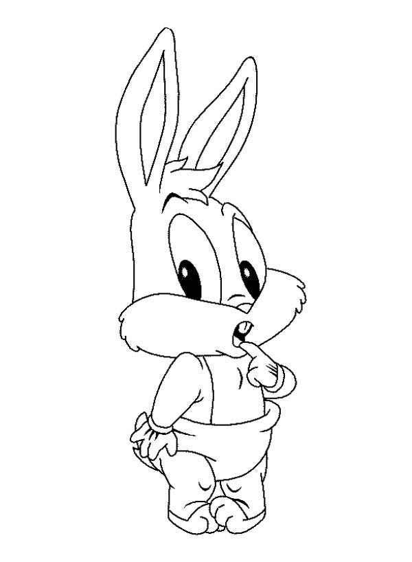 Cute Baby Bugs in Baby Looney Tunes Coloring Page | Kids Play Color