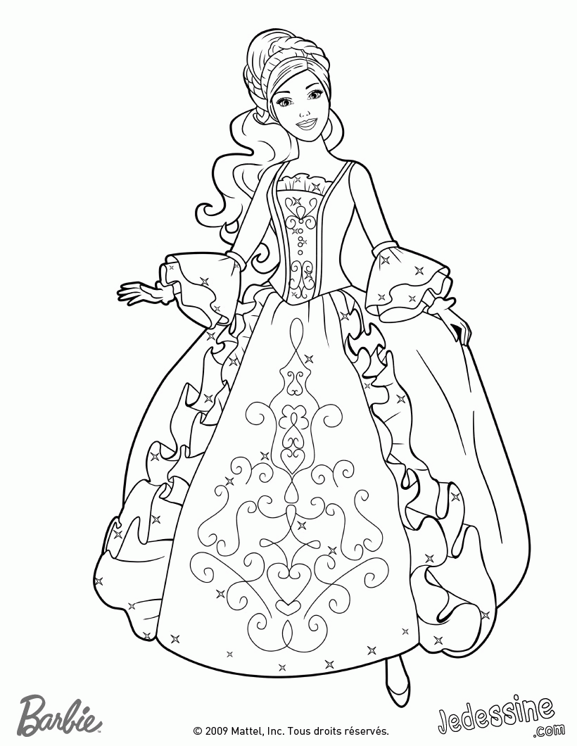 Barbie Fashion Dress Coloring Pages - Coloring Pages For All Ages