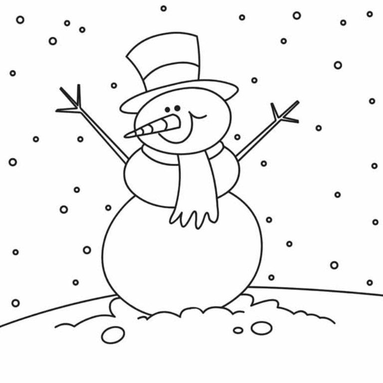 Coloring Pages Winter Holiday Snowman | Winter Coloring pages of ...