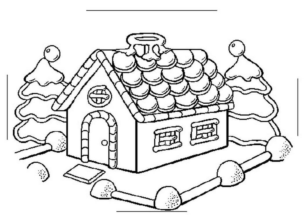 christmas-tree-gingerbread-house-coloring-page-bernina-462507 ...