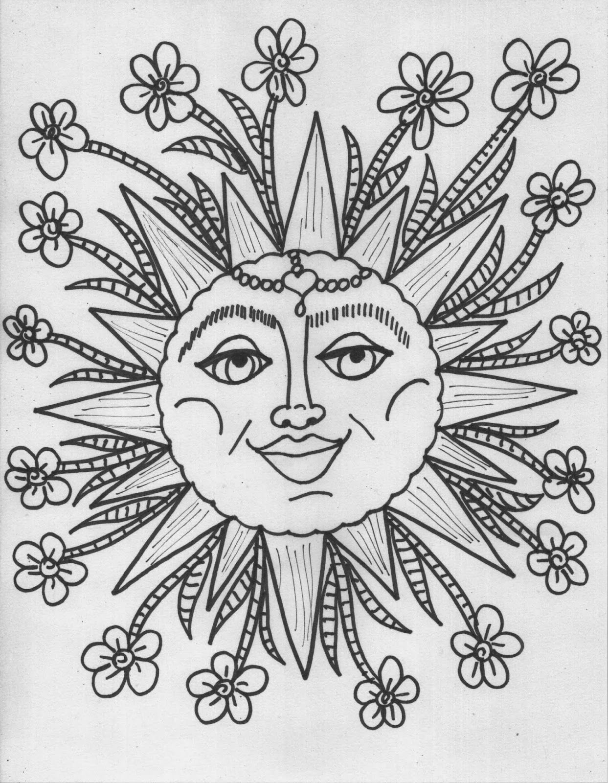 Cartoon Hippie Coloring Pages - Coloring Pages For All Ages