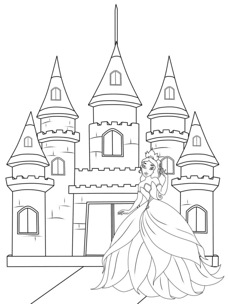 Castle Coloring pages - 100 Printable coloring pages