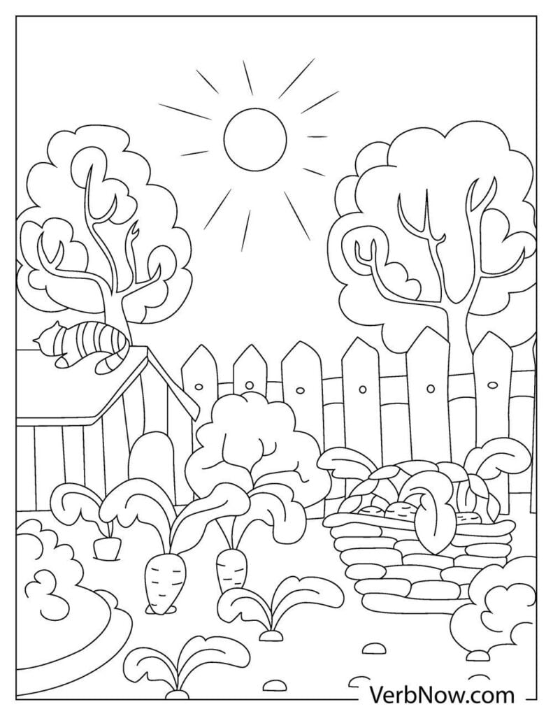 Free GARDEN Coloring Pages & Book for Download (Printable PDF) - VerbNow