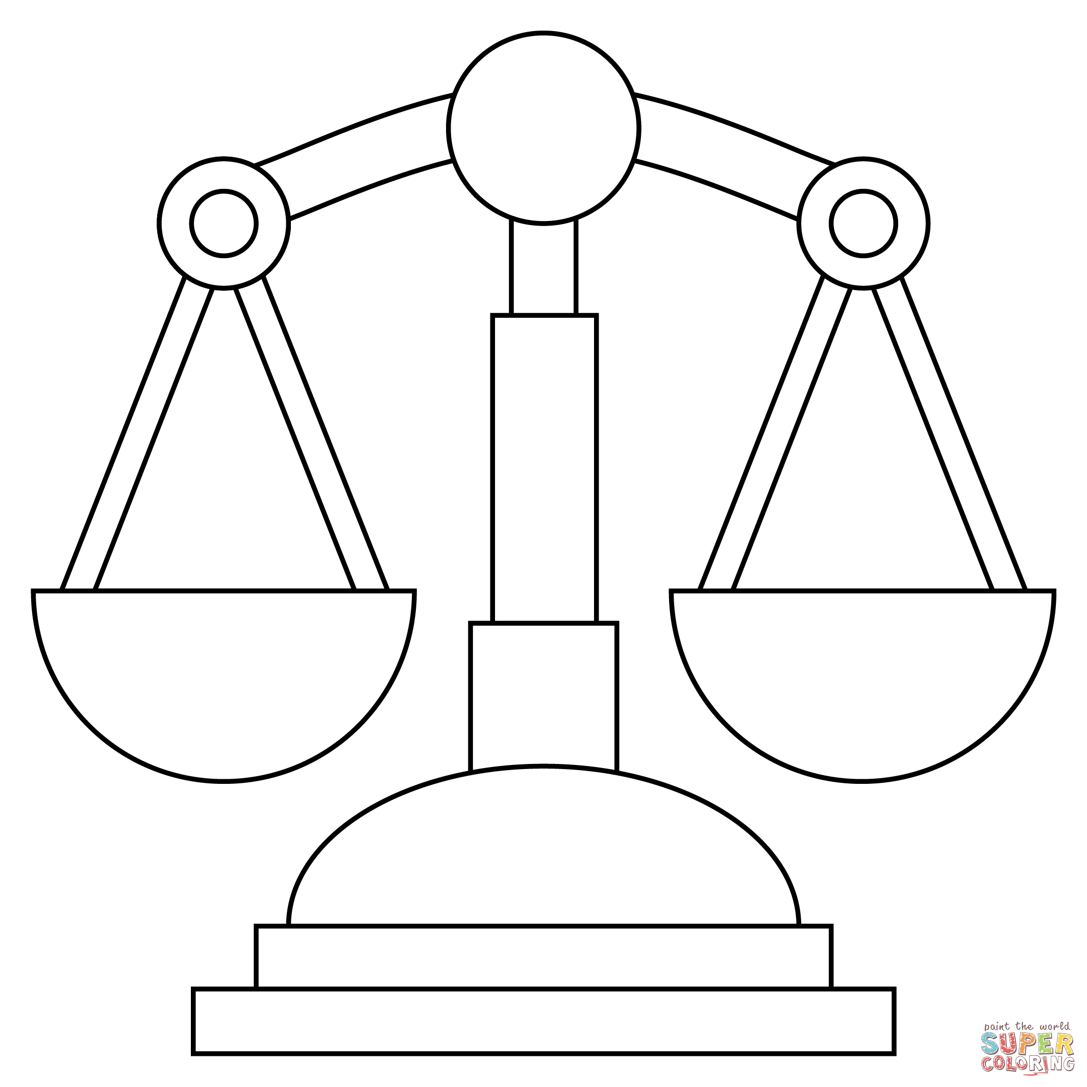 Balance Scale coloring page | Free Printable Coloring Pages