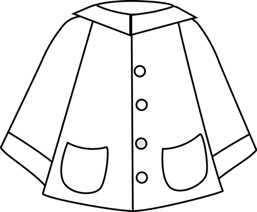 Black and White Raincoat | Coloring pages, Coloring pages winter, Raincoat