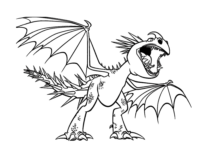 Free dragons drawing to download and color - How to Train Your Dragon Kids Coloring  Pages
