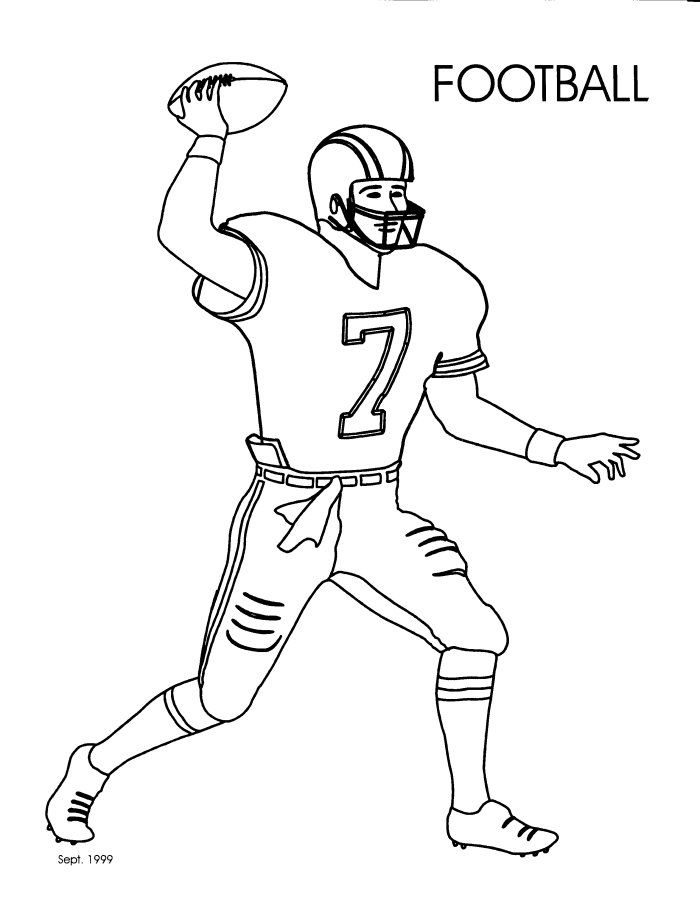 Google Image Result for http://freecoloringpagesite.com/coloring-pics/football-player-c…  | Football coloring pages, American football players, Sports coloring pages