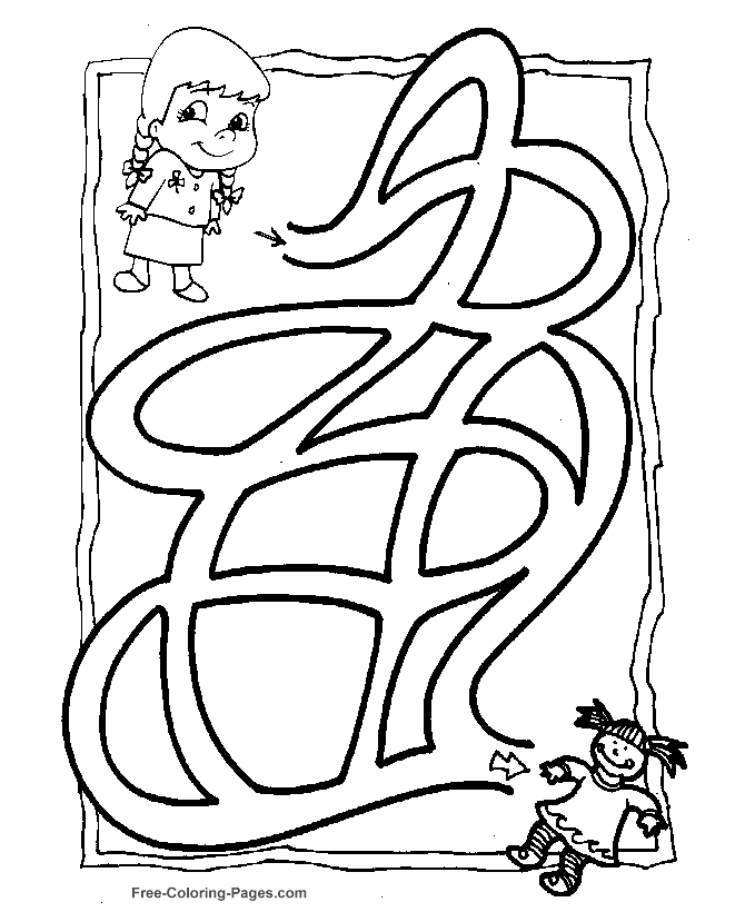 Free Maze Coloring Page, Download Free Clip Art, Free Clip Art on Clipart  Library