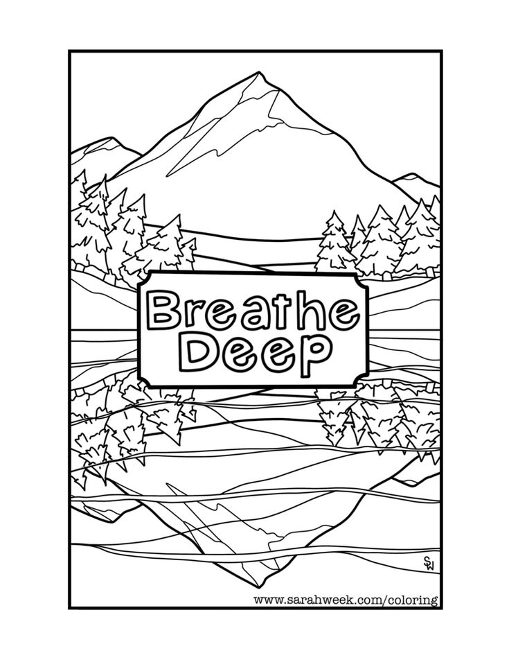 Breathe Deep coloring page | Coloring book pages, Coloring pages, Free coloring  pages
