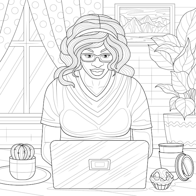 Coloring Pages Adults Online Images - Free Download on Freepik